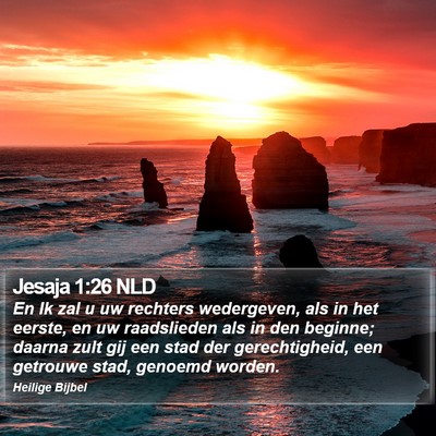 Jesaja 1:26 NLD Bible Verse Image