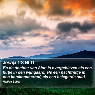 Jesaja 1:8 NLD Bible Verse Image