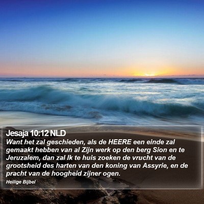Jesaja 10:12 NLD Bible Verse Image
