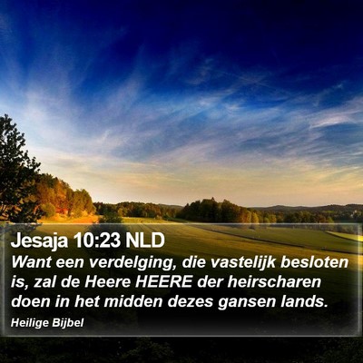 Jesaja 10:23 NLD Bible Verse Image