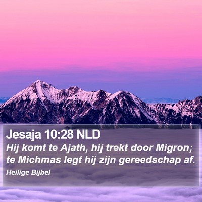 Jesaja 10:28 NLD Bible Verse Image