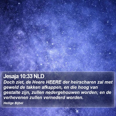 Jesaja 10:33 NLD Bible Verse Image