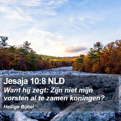 Jesaja 10:8 NLD Bible Verse Image