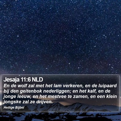 Jesaja 11:6 NLD Bible Verse Image