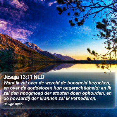 Jesaja 13:11 NLD Bible Verse Image