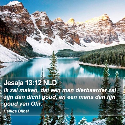 Jesaja 13:12 NLD Bible Verse Image