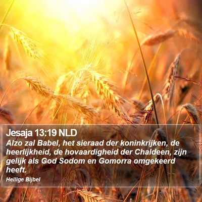 Jesaja 13:19 NLD Bible Verse Image