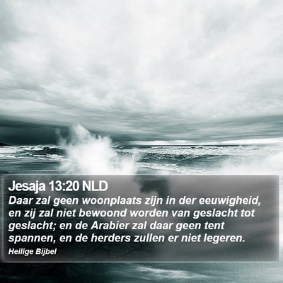 Jesaja 13:20 NLD Bible Verse Image