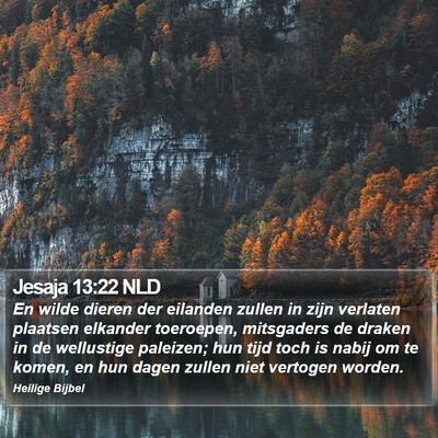 Jesaja 13:22 NLD Bible Verse Image
