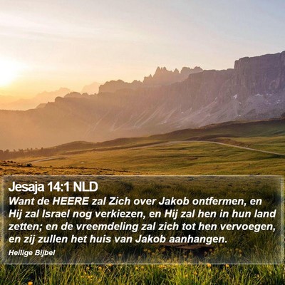 Jesaja 14:1 NLD Bible Verse Image