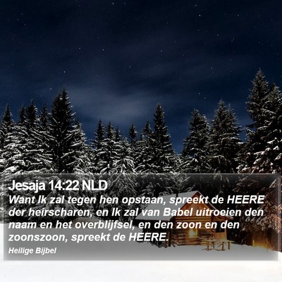Jesaja 14:22 NLD Bible Verse Image