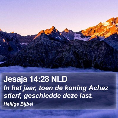 Jesaja 14:28 NLD Bible Verse Image