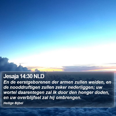 Jesaja 14:30 NLD Bible Verse Image