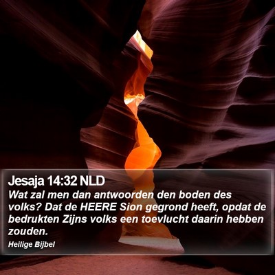 Jesaja 14:32 NLD Bible Verse Image