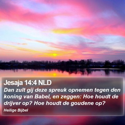 Jesaja 14:4 NLD Bible Verse Image
