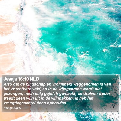 Jesaja 16:10 NLD Bible Verse Image