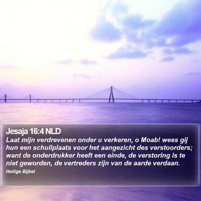 Jesaja 16:4 NLD Bible Verse Image
