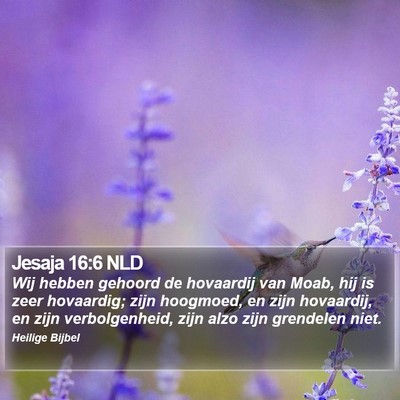 Jesaja 16:6 NLD Bible Verse Image