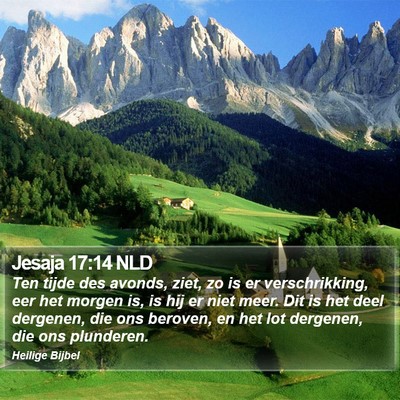 Jesaja 17:14 NLD Bible Verse Image