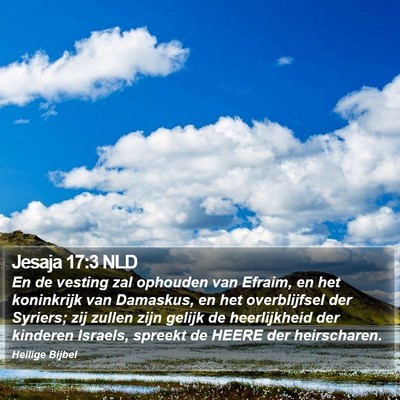 Jesaja 17:3 NLD Bible Verse Image