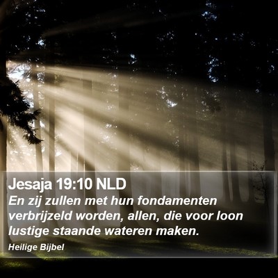 Jesaja 19:10 NLD Bible Verse Image