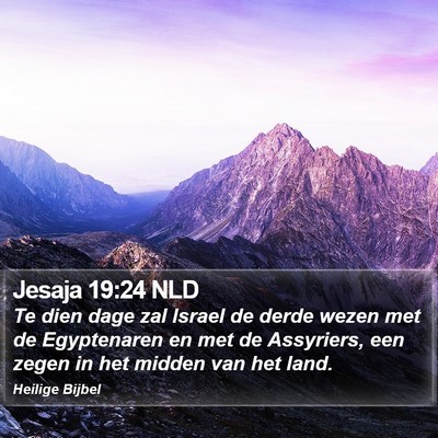 Jesaja 19:24 NLD Bible Verse Image