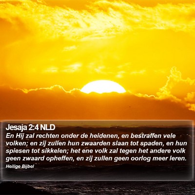Jesaja 2:4 NLD Bible Verse Image