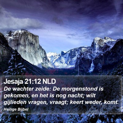 Jesaja 21:12 NLD Bible Verse Image
