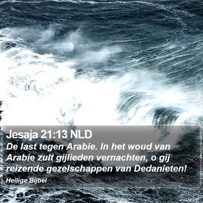 Jesaja 21:13 NLD Bible Verse Image
