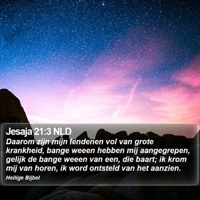 Jesaja 21:3 NLD Bible Verse Image