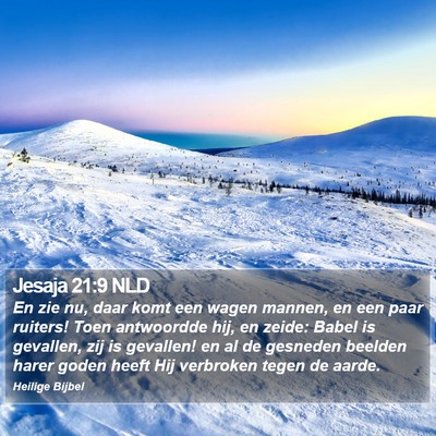 Jesaja 21:9 NLD Bible Verse Image