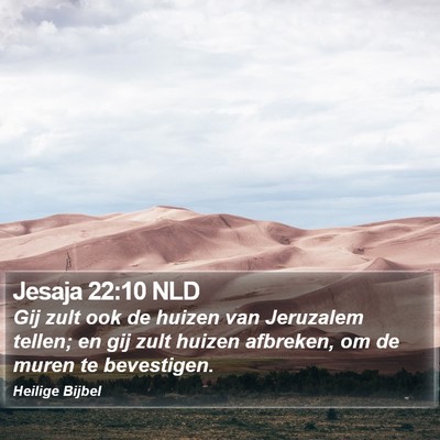 Jesaja 22:10 NLD Bible Verse Image