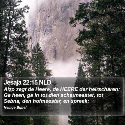 Jesaja 22:15 NLD Bible Verse Image