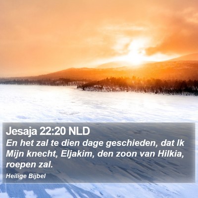 Jesaja 22:20 NLD Bible Verse Image