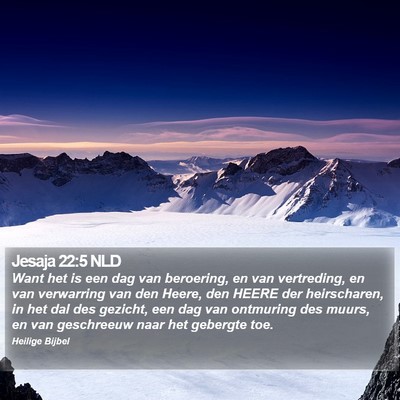 Jesaja 22:5 NLD Bible Verse Image