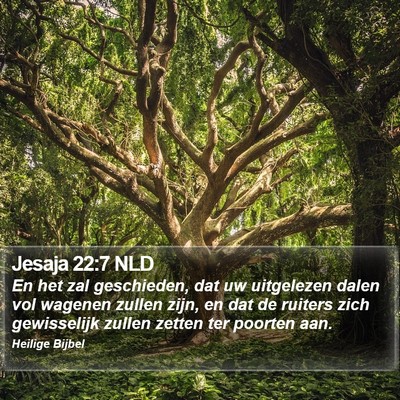 Jesaja 22:7 NLD Bible Verse Image
