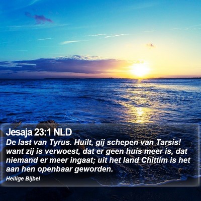 Jesaja 23:1 NLD Bible Verse Image