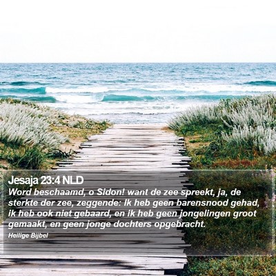 Jesaja 23:4 NLD Bible Verse Image