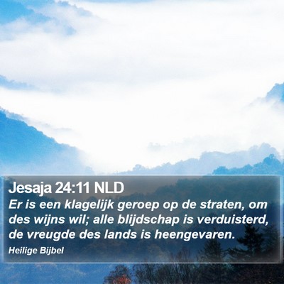Jesaja 24:11 NLD Bible Verse Image