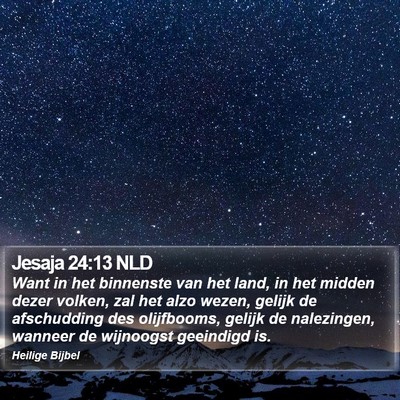 Jesaja 24:13 NLD Bible Verse Image