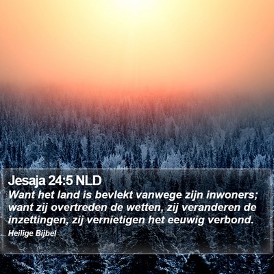 Jesaja 24:5 NLD Bible Verse Image