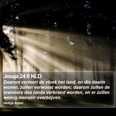 Jesaja 24:6 NLD Bible Verse Image