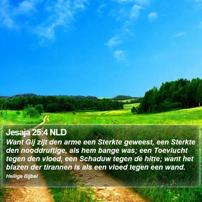 Jesaja 25:4 NLD Bible Verse Image