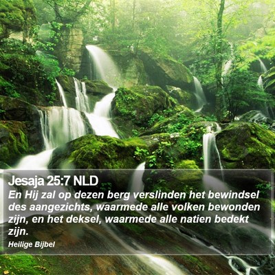 Jesaja 25:7 NLD Bible Verse Image