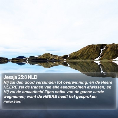 Jesaja 25:8 NLD Bible Verse Image