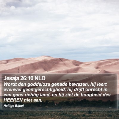 Jesaja 26:10 NLD Bible Verse Image