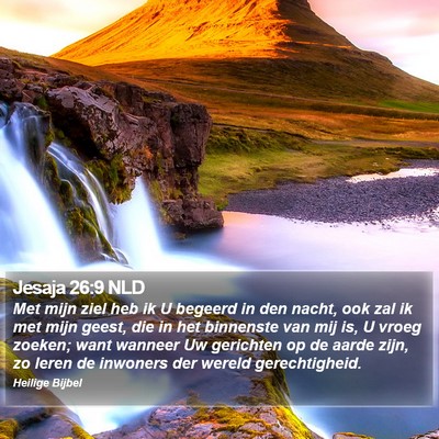 Jesaja 26:9 NLD Bible Verse Image