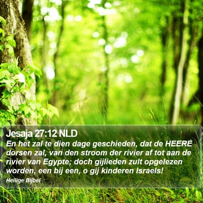 Jesaja 27:12 NLD Bible Verse Image