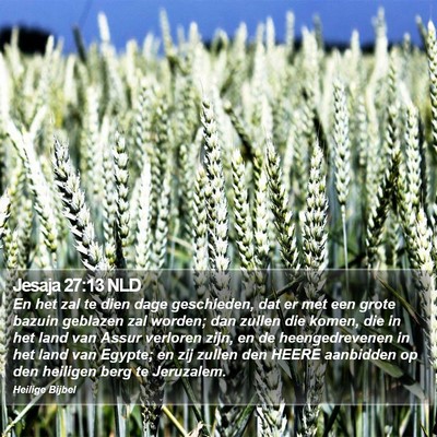 Jesaja 27:13 NLD Bible Verse Image