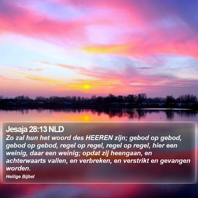 Jesaja 28:13 NLD Bible Verse Image